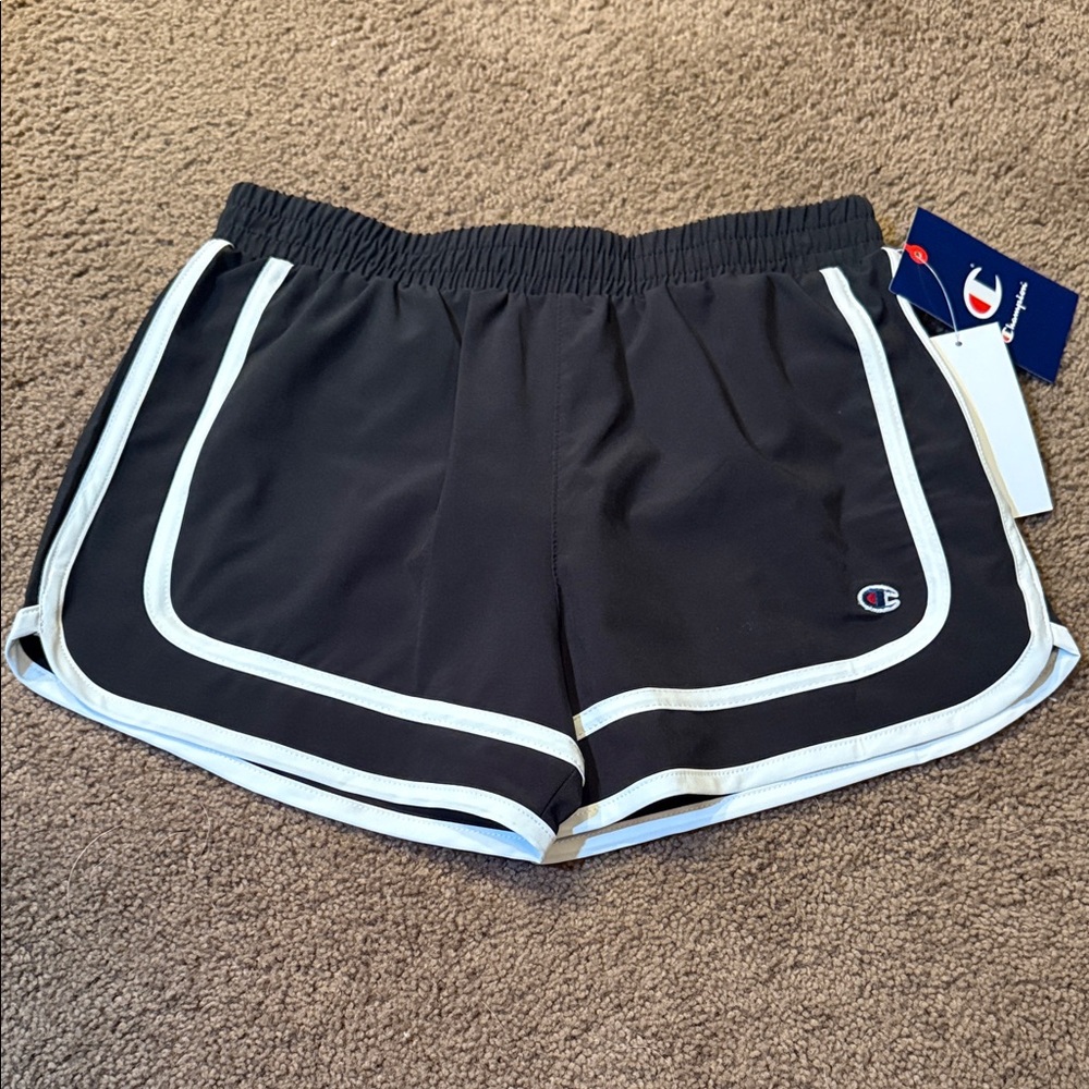 Champion Kids  Black and White Athletic Size M 10-12 Shorts NWT